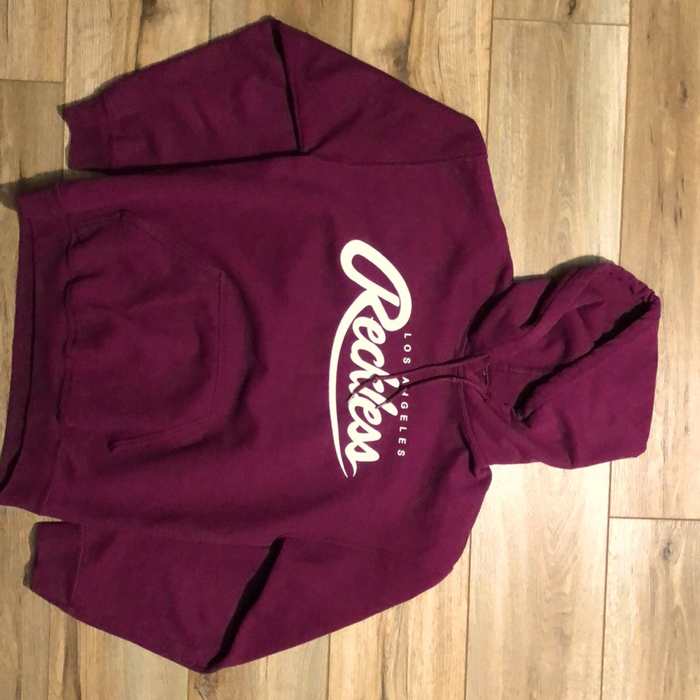 Young & Reckless Burgundy OG Reckless Hoodie